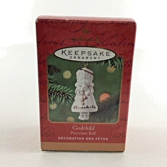 Hallmark Other - Hallmark Keepsake Christmas Ornament Godchild Porcelain Bell New Vintage 2001